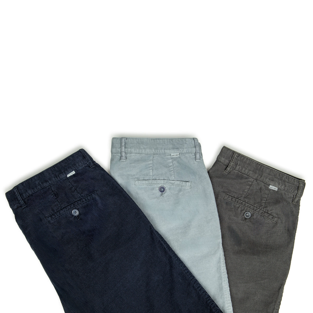 Chinos Navy Garment Dyed JACOBO Stretto, Cord