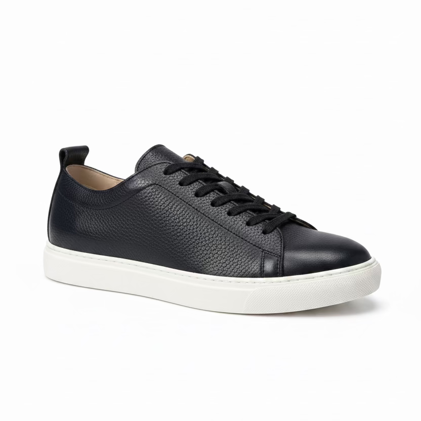 Ledersneaker Navy