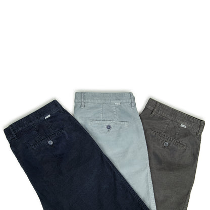 Chinos Navy Garment Dyed JACOBO Stretto, Cord