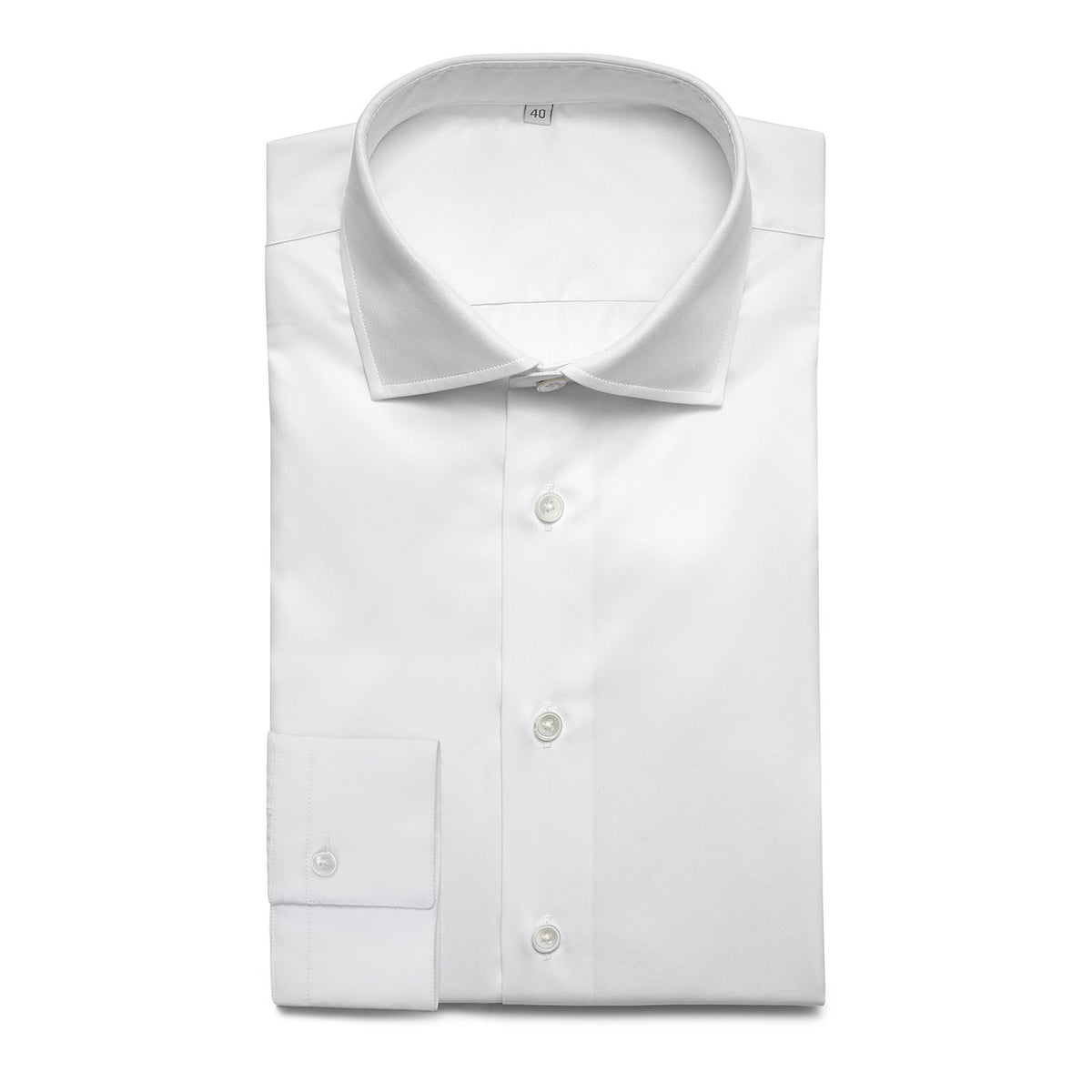 Weiss Twill Business Hemd, Einfache Manschette